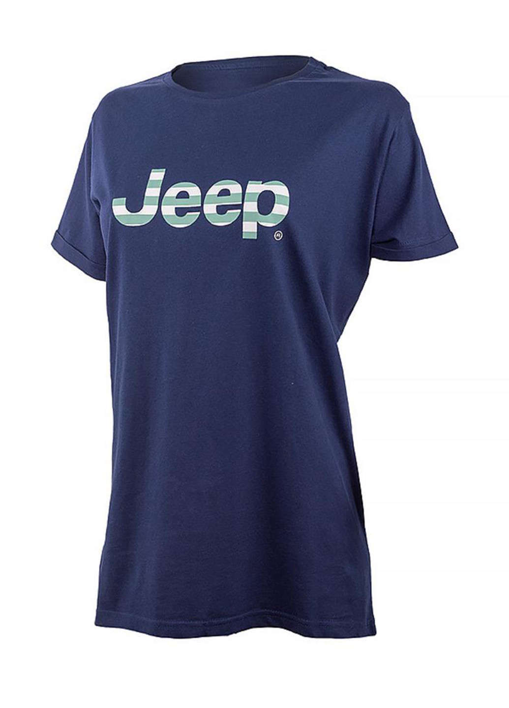 Футболка O102611-A184 Jeep J WOMAN T-SHIRT OVERSIZE Striped Print Turn-up Sleeve J22W - (322021335)