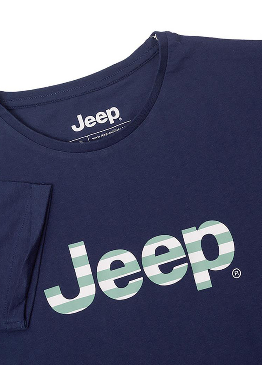 Футболка O102611-A184 Jeep J WOMAN T-SHIRT OVERSIZE Striped Print Turn-up Sleeve J22W - (322021335)