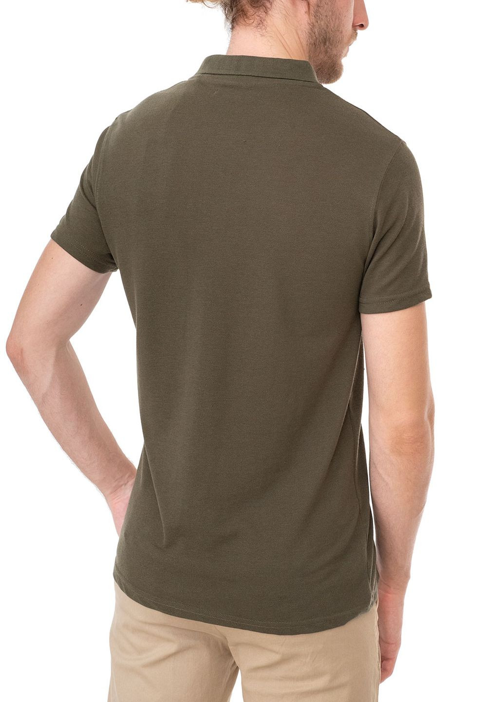 Оливковая (хаки) футболка-поло для мужчин E-Bound