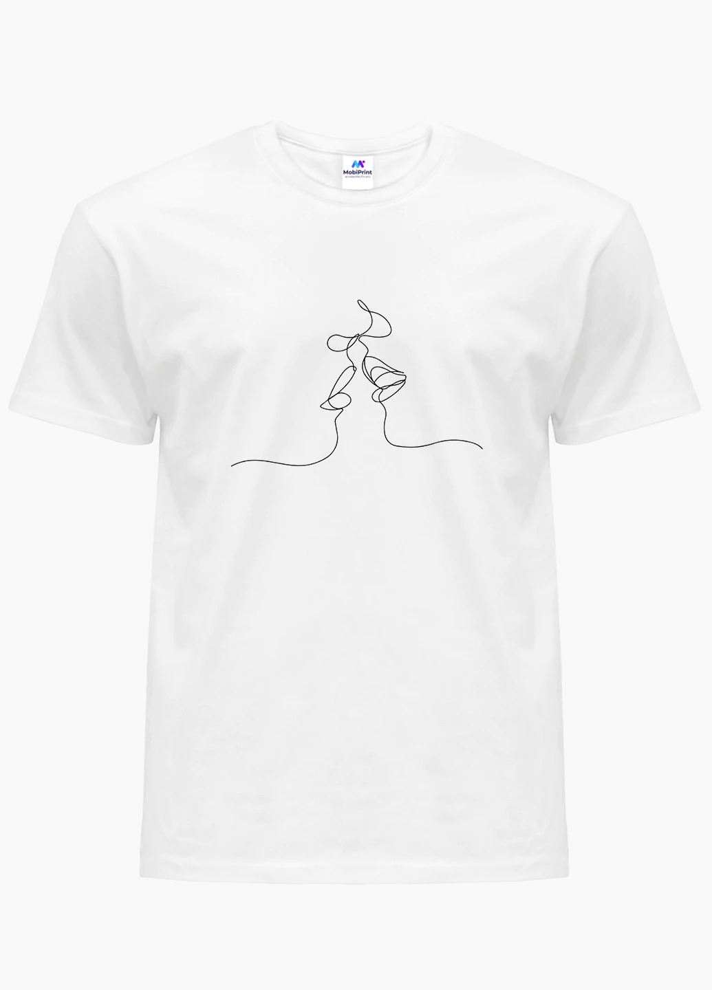 Футболка женская Контурный минимализм (Contour minimalism) Белый (8976-1360) XXL MobiPrint - (216196280)