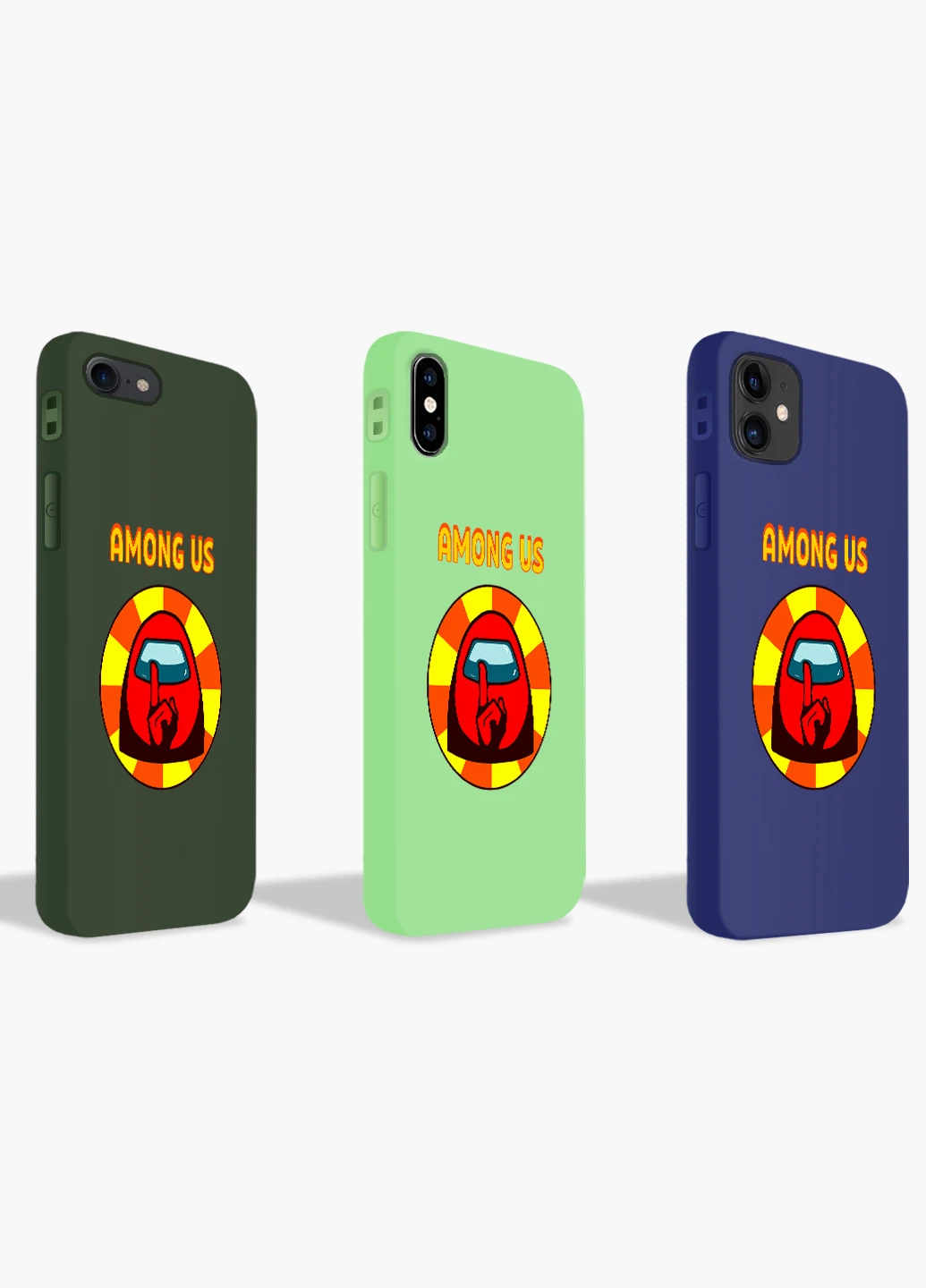 Чохол силіконовий Apple Iphone X Амонг Ас Червоний (Among Us Red) (6129-2412) MobiPrint (219566236)
