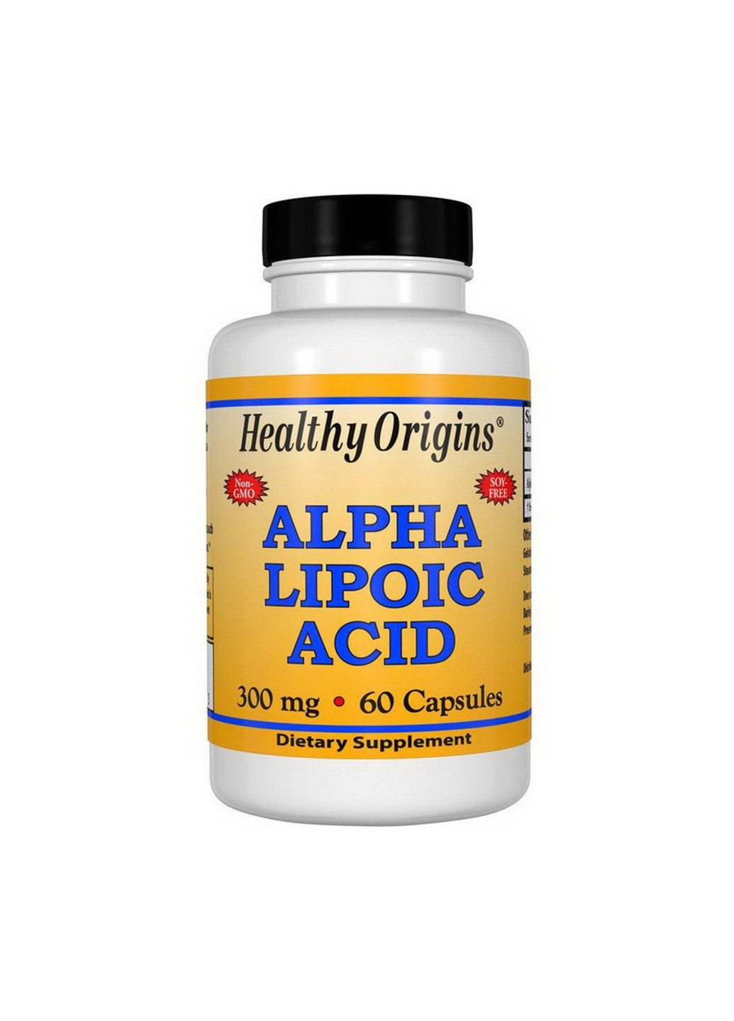 Альфа-липоевая кислота Alpha Lipoic Acid 300 mg (60 капсул) хелси ориджинс Healthy Origins (255408907)