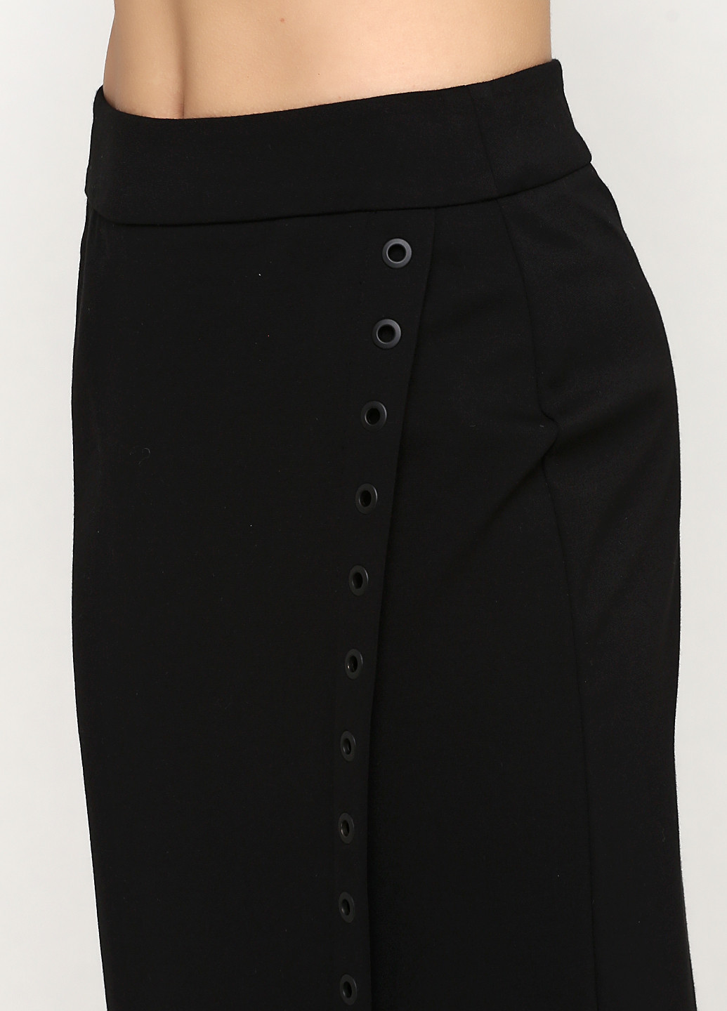 Черная кэжуал однотонная юбка BRANDTEX COPENHAGEN