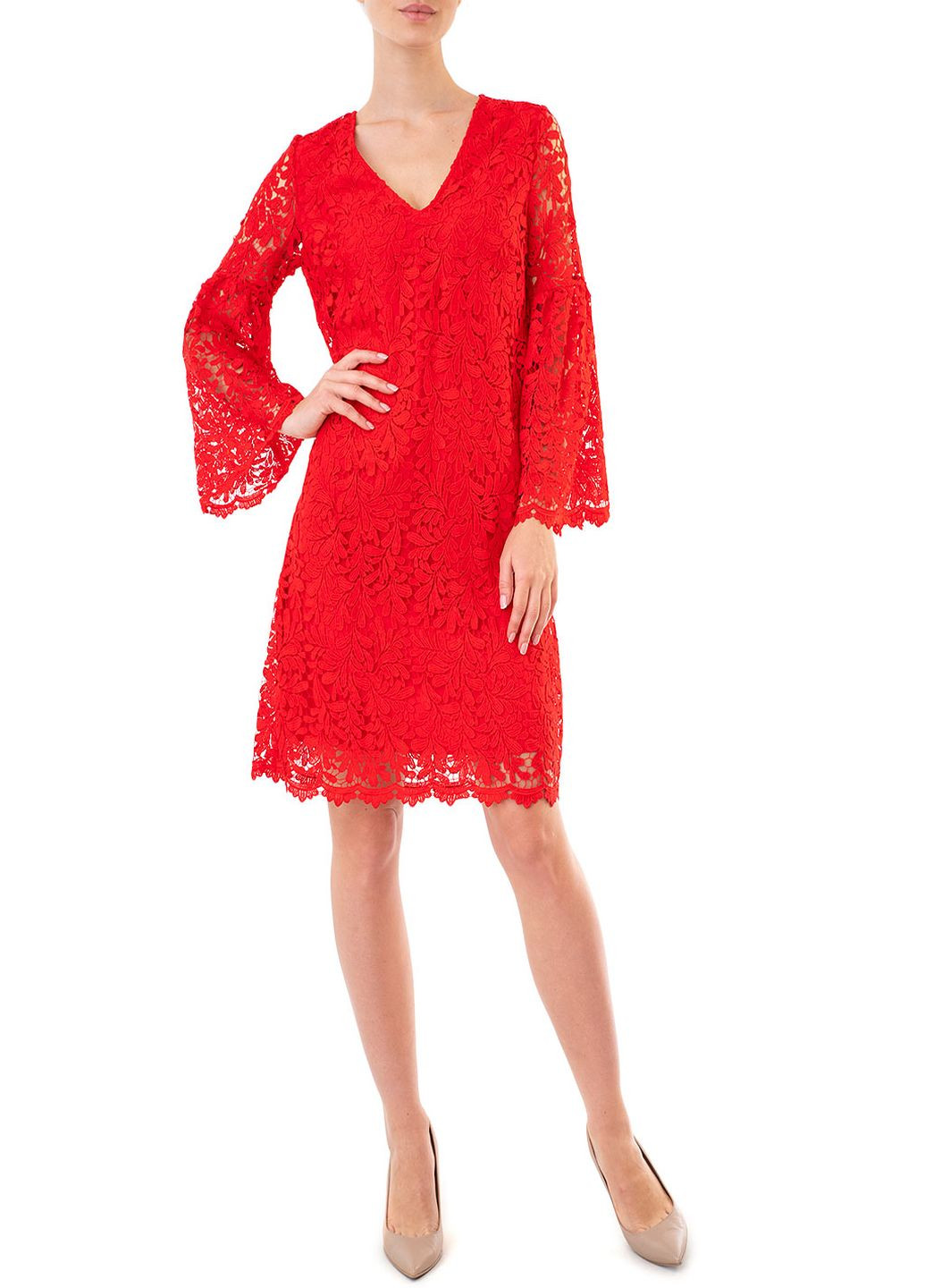 Красное кэжуал платье Trussardi Jeans однотонное