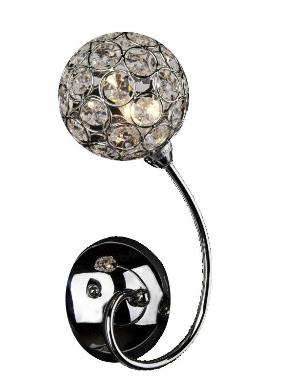 Бра настенное накладное в спальню хрустальное BR-01 365A W/1 G9 Brille (253894610)