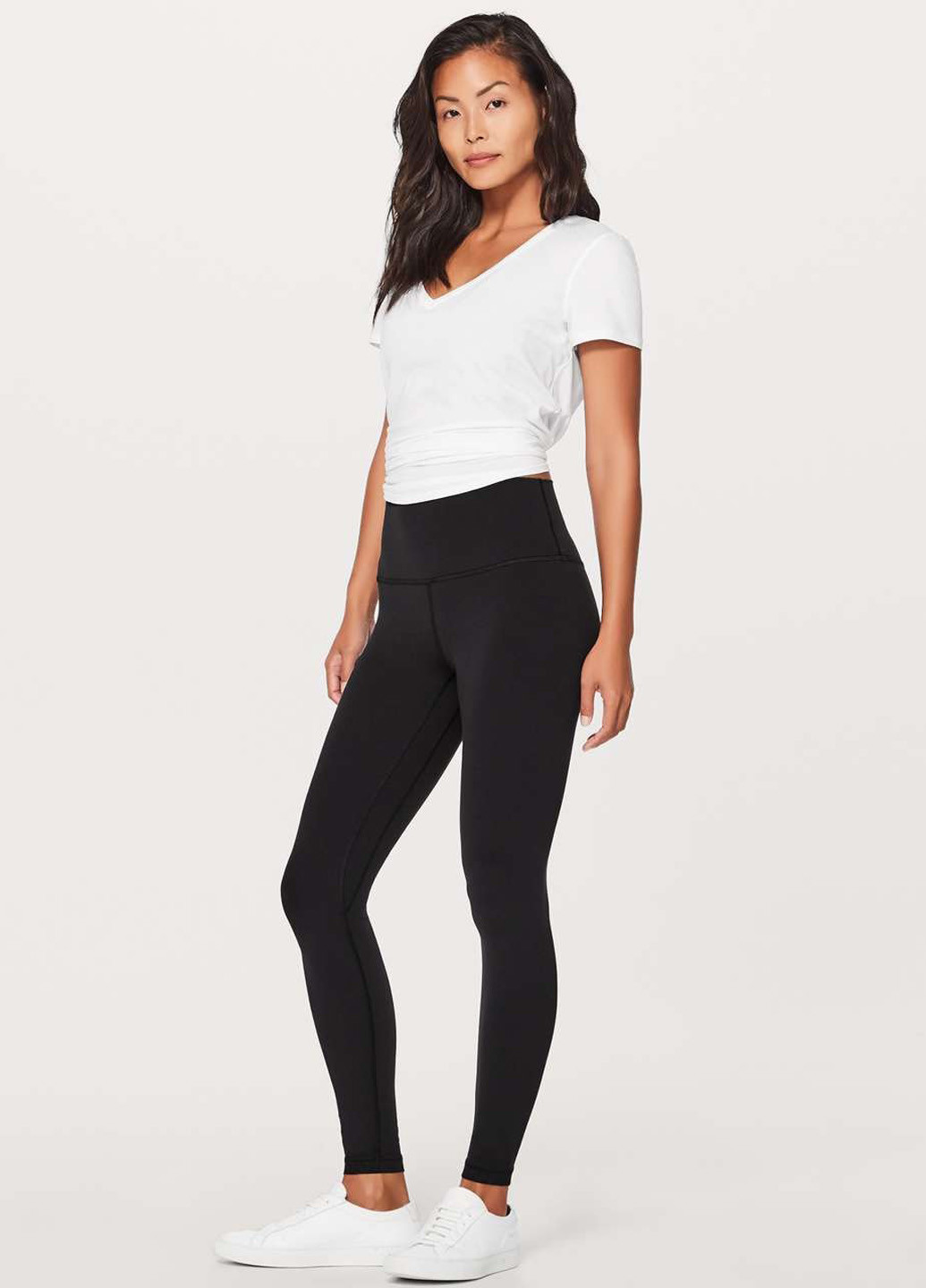 Черные демисезонные леггинсы Lululemon Athletica