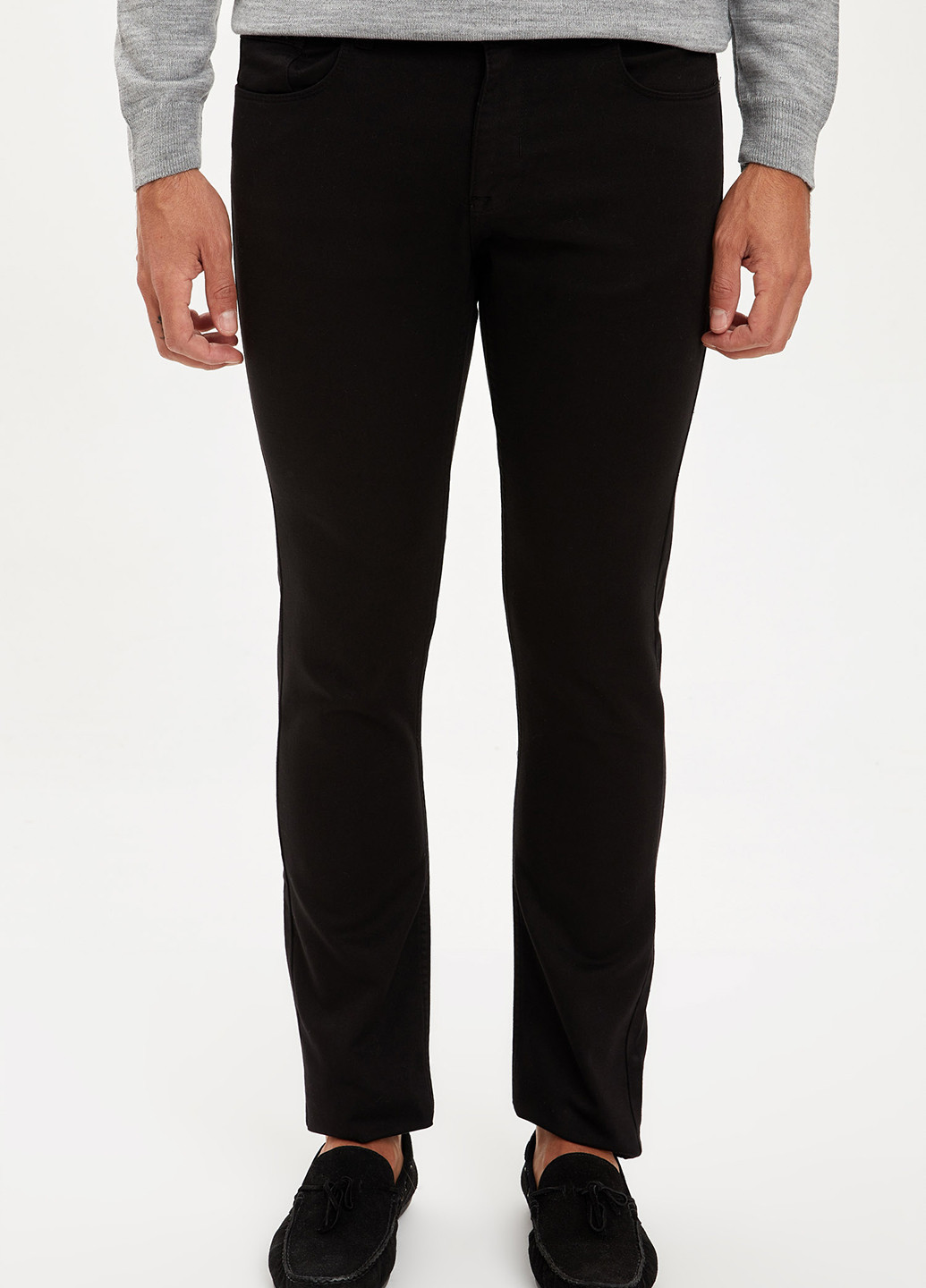 Черные кэжуал демисезонные брюки DeFacto
