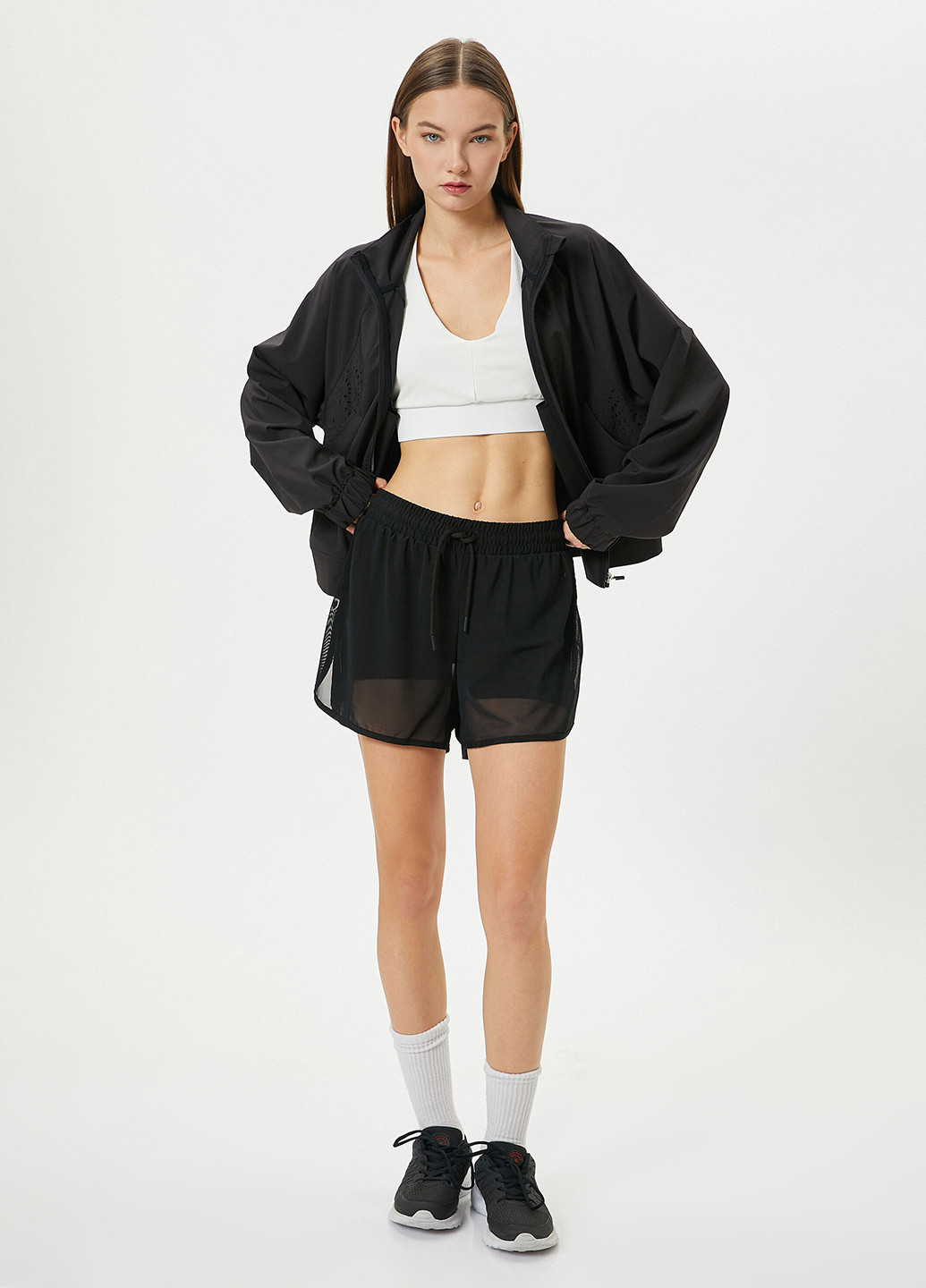 Чорна демісезонна куртка KOTON