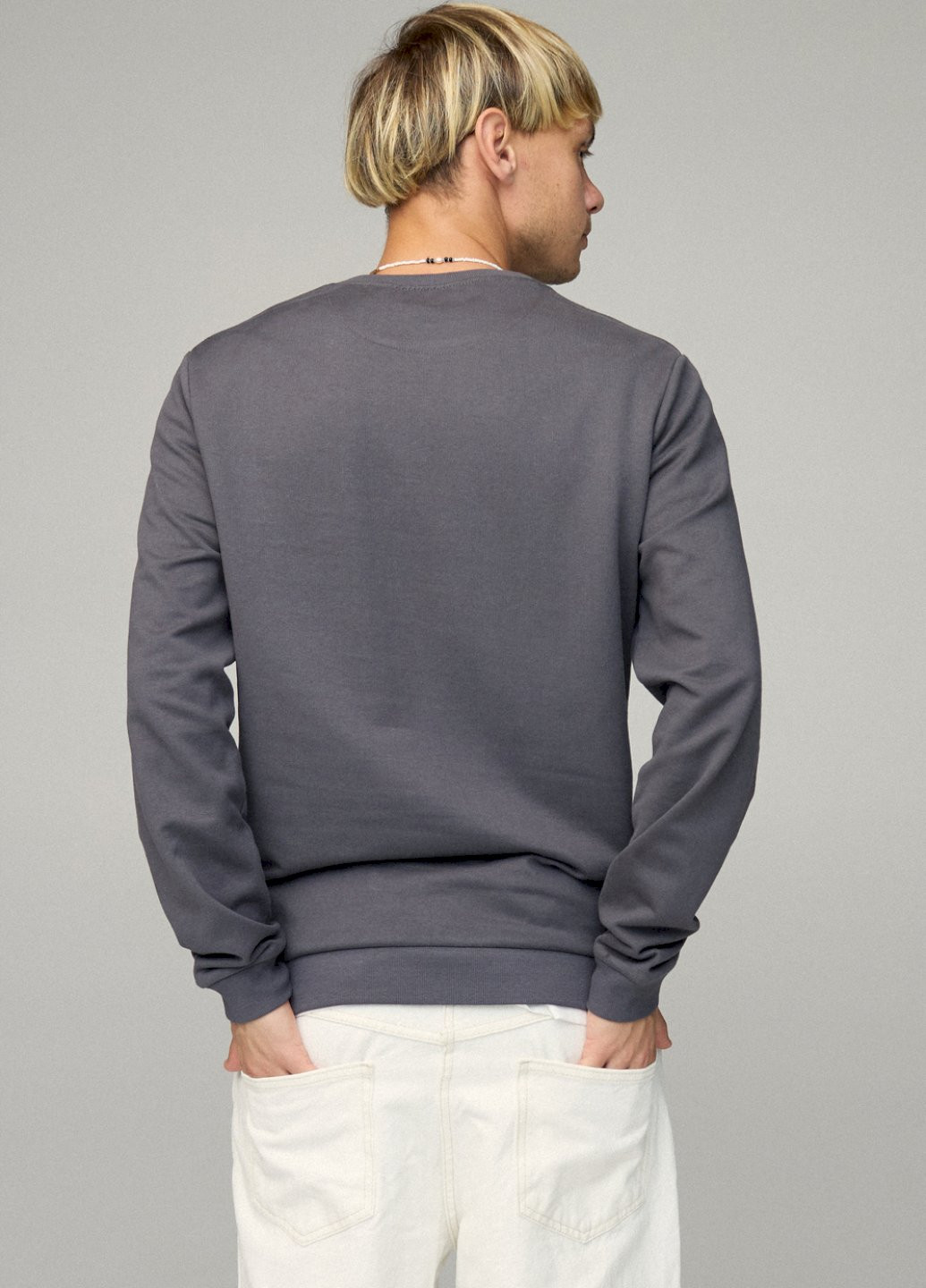 Темно-серый свитшот мужской basic /no flis/ YAPPI (252258267)