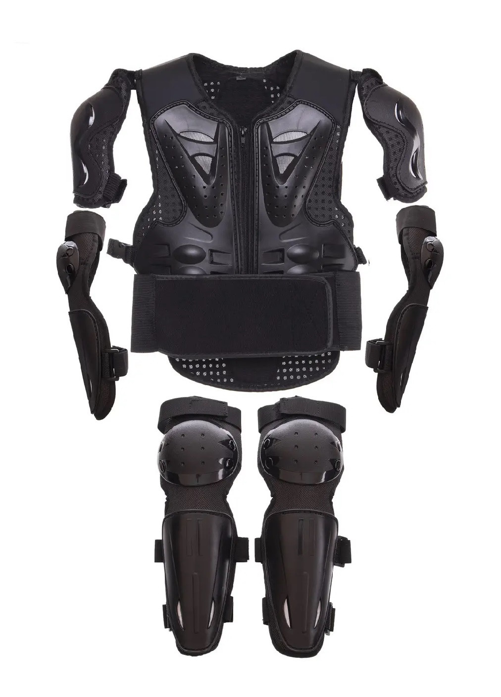 Комплект дитячого мотозахисту черепаха для ліктів спини колін (473241-Prob) Чорний Unbranded (254160402)