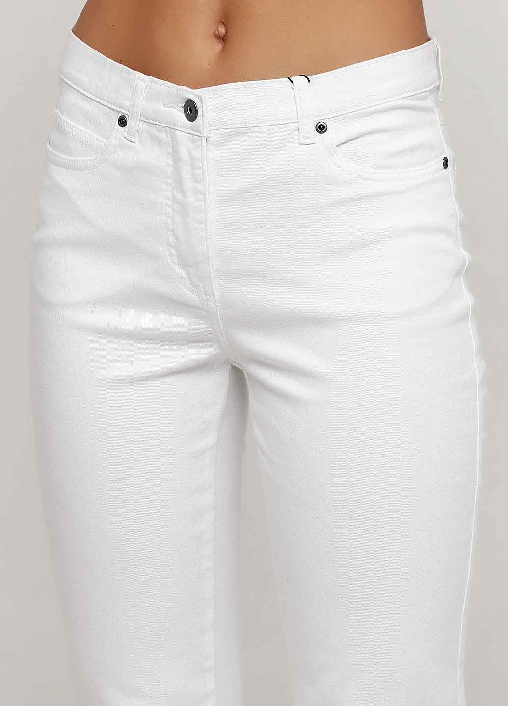 Белые демисезонные прямые джинсы Patrizia Dini