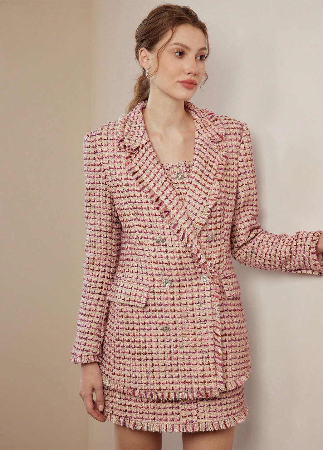 Цветной женский жакет SHEIN однотонный - демисезонный