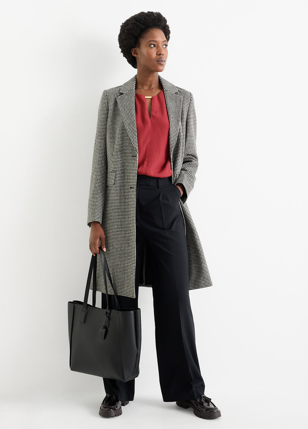 Світло-бордова блуза C&A