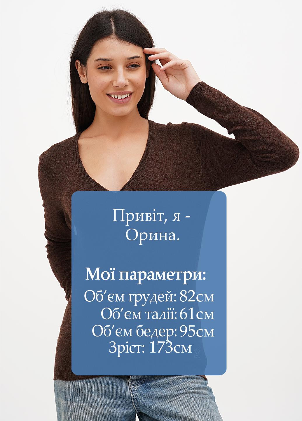 Коричневый демисезонный пуловер пуловер Sassofono