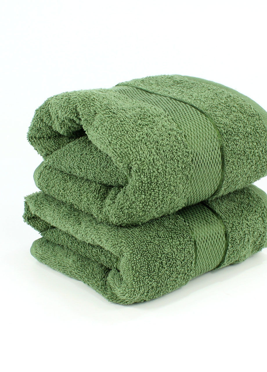 Набор махровых полотенец БС0017 50х90, 70х140 Еней-Плюс зеленый