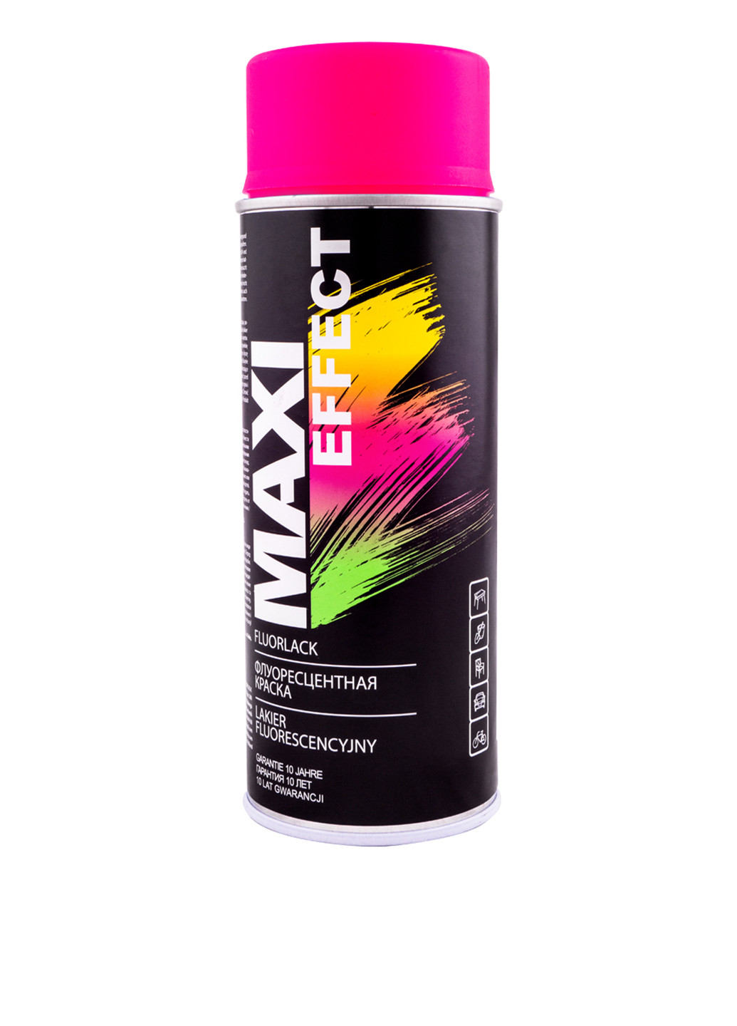Емаль аерозольна флуоресцентна рожева 400 мл Maxi Color рожева