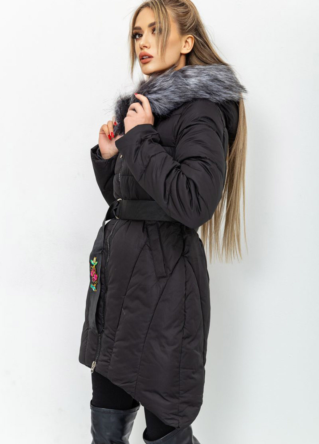 Черная зимняя куртка Ager
