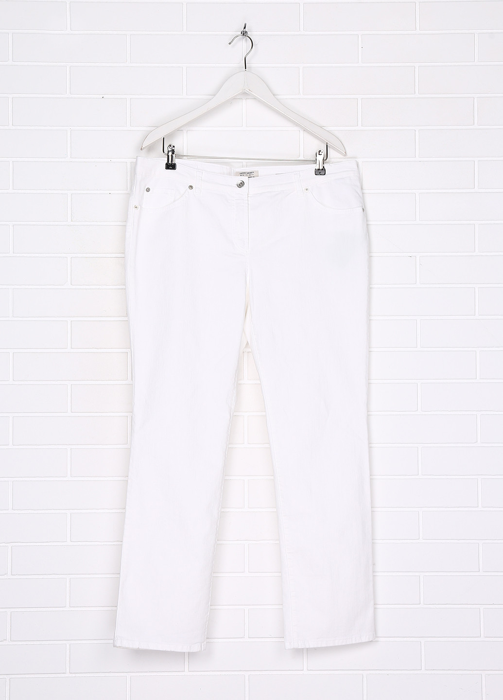 Белые кэжуал летние прямые брюки Gerry Weber