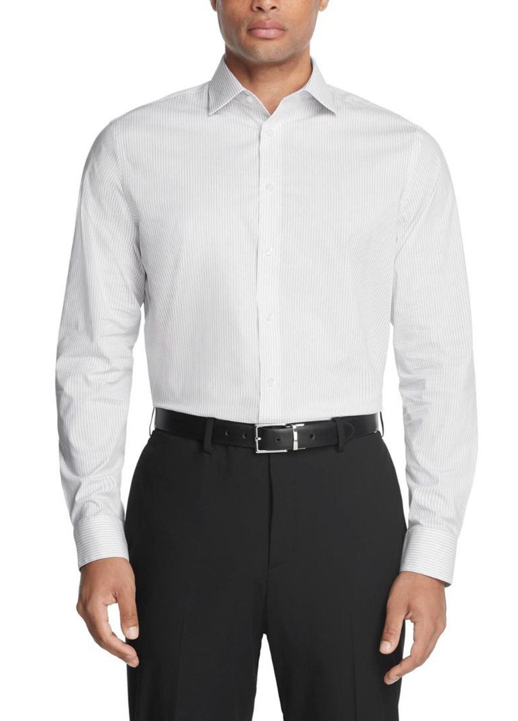 Серая кэжуал, классическая рубашка в полоску Calvin Klein