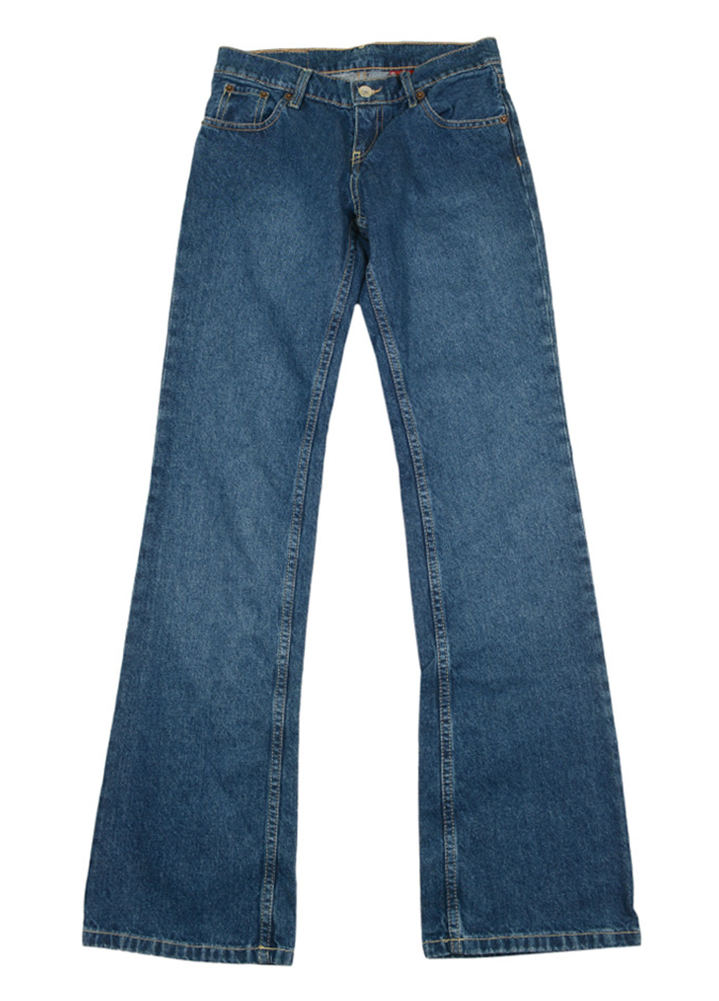 Синие демисезонные клеш джинсы Levis