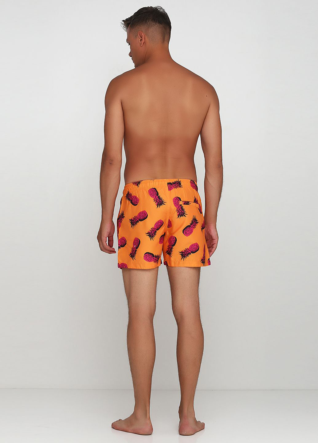 Шорты H&M рисунки оранжевые пляжные полиэстер