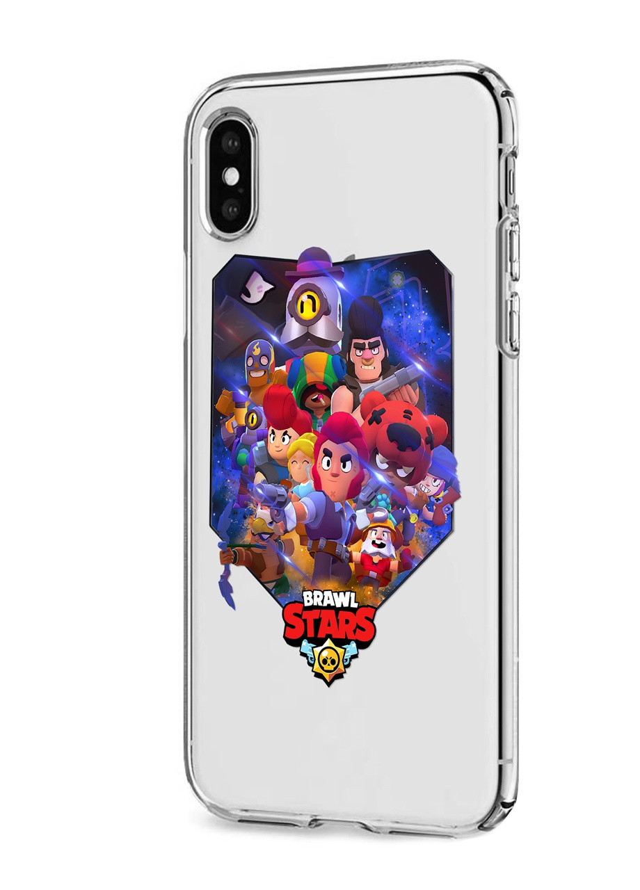 Чехол силиконовый Apple Iphone X Бравл Старс (Brawl Stars) (6129-1003) MobiPrint (219283739)