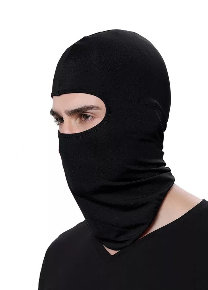 NoName маска унисекс черная однодырочная однотонный черный спортивный полиэстер производство - Тайвань