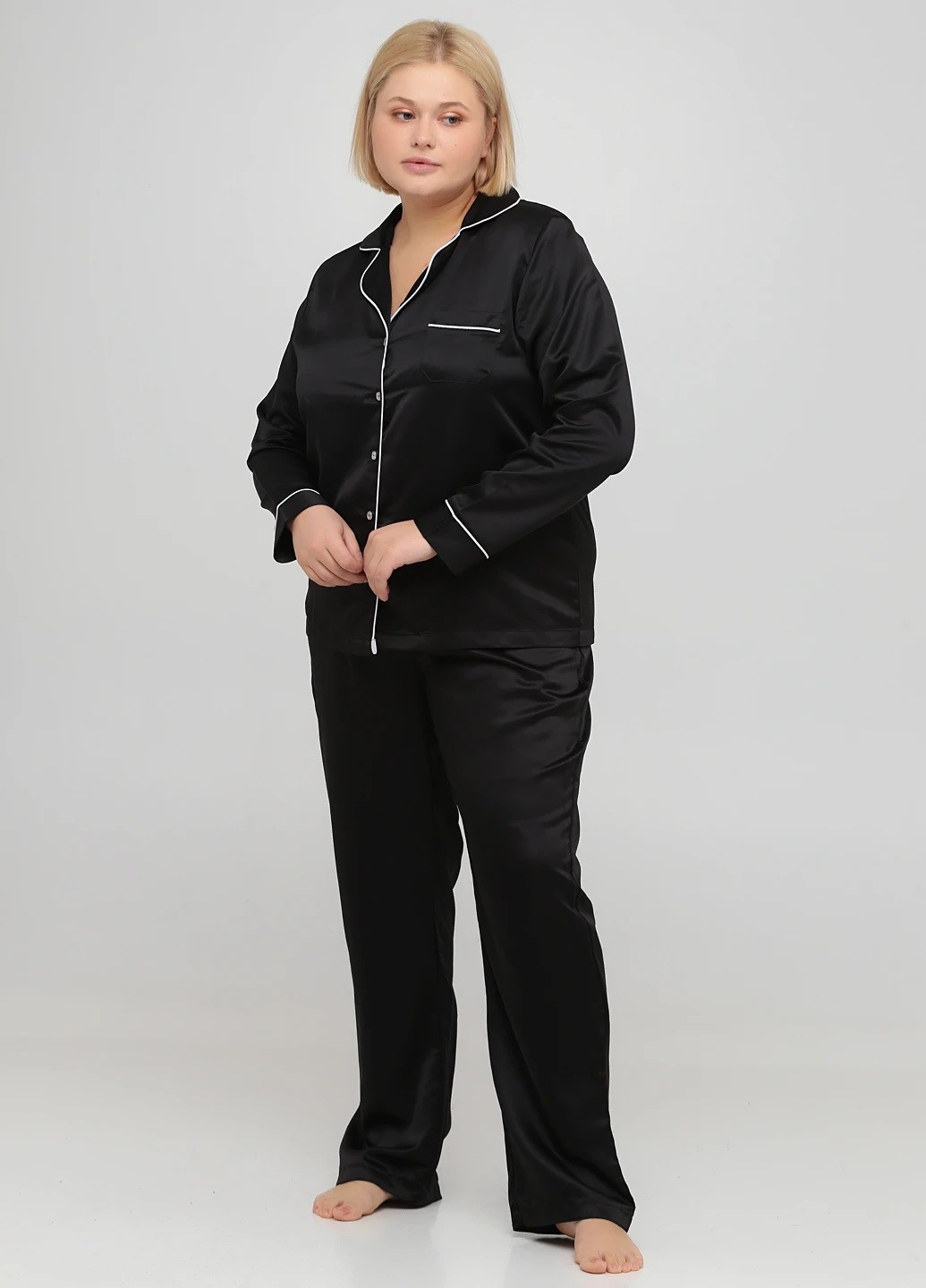 Черная всесезон пижама (рубашка, брюки) рубашка + брюки Studio