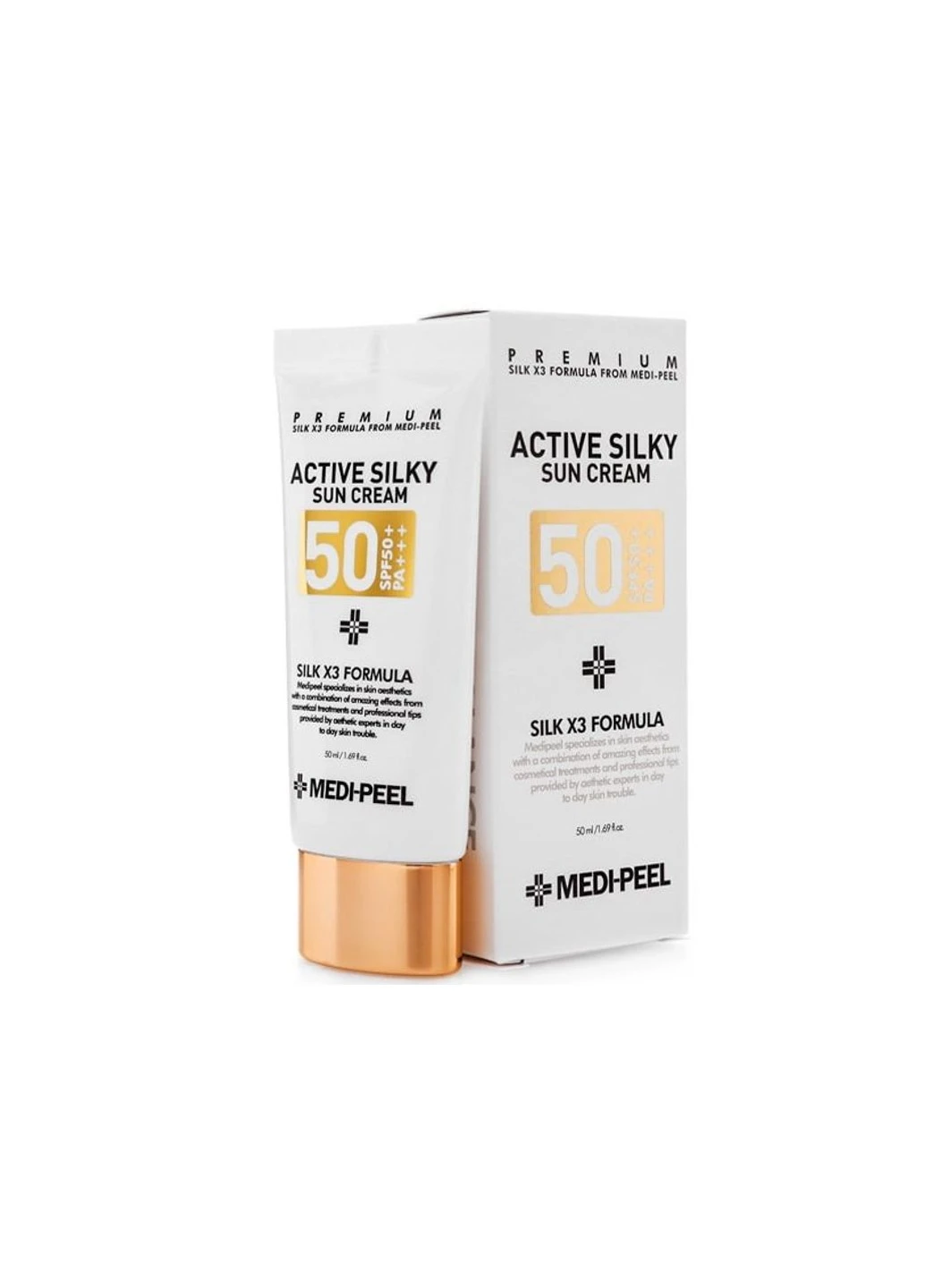 Солнцезащитный крем для лица Active Silky Sun Cream (SPF50+/PA+++) 50 мл Medi-Peel (254595495)