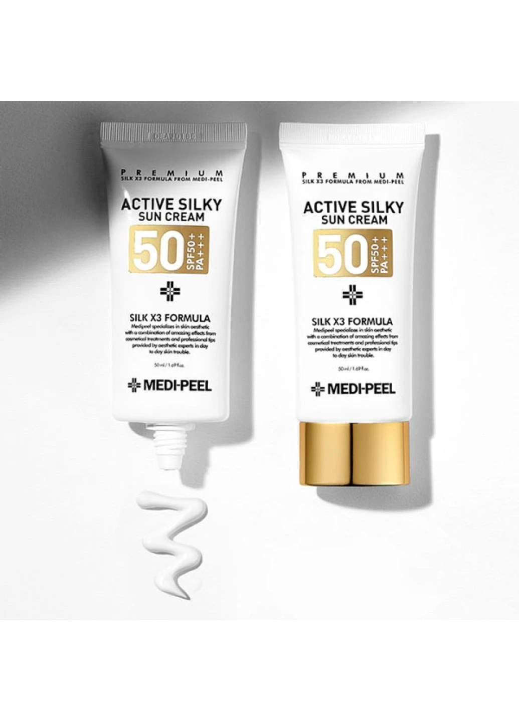 Солнцезащитный крем для лица Active Silky Sun Cream (SPF50+/PA+++) 50 мл Medi-Peel (254595495)