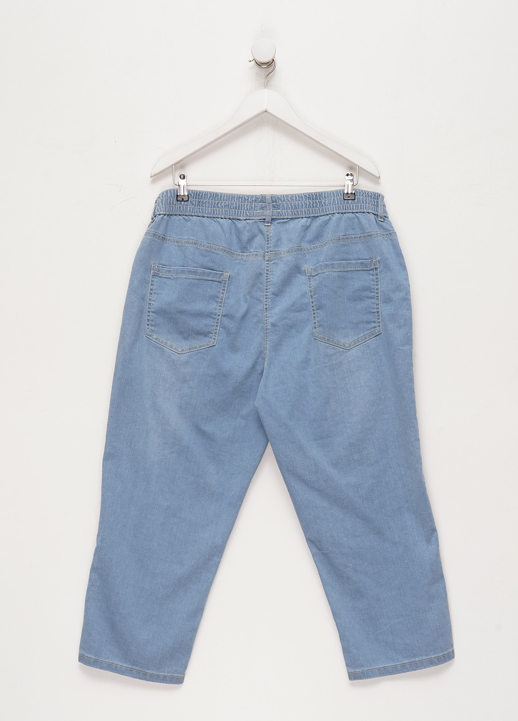 Бриджы Long Island однотонные голубые джинсовые хлопок