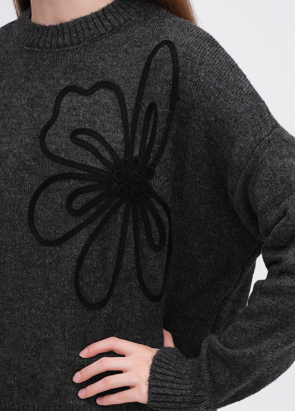 Темно-сірий демісезонний светр джемпер EQUILIBRI