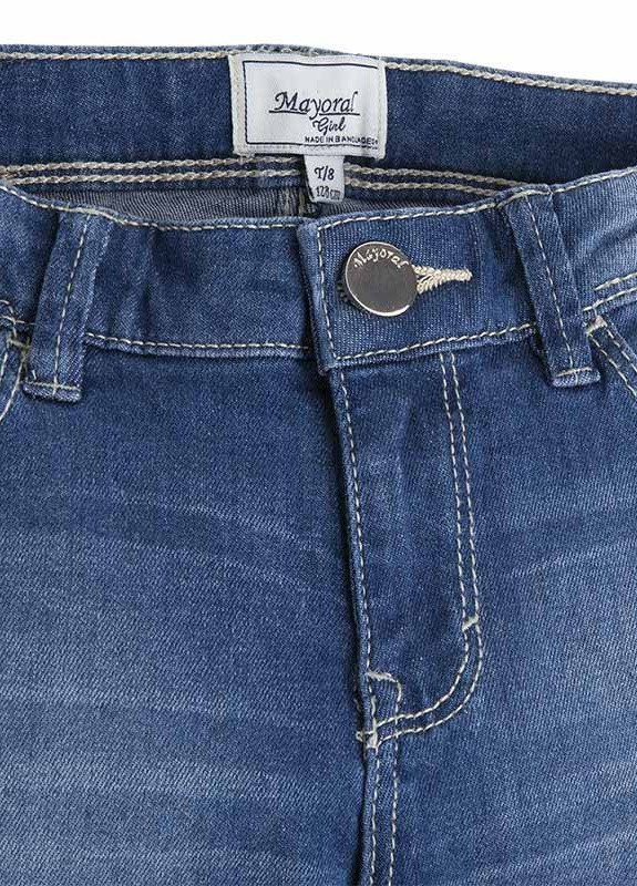 Темно-голубые демисезонные скинни джинсы для девочки Mayoral