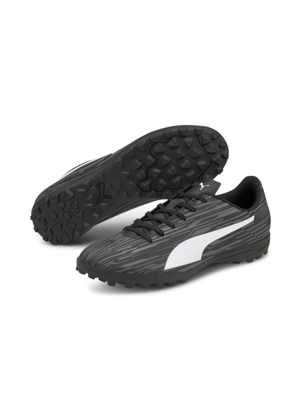 Бутси Rapido III TT Men's Football Boots Puma однотонні чорні спортивні