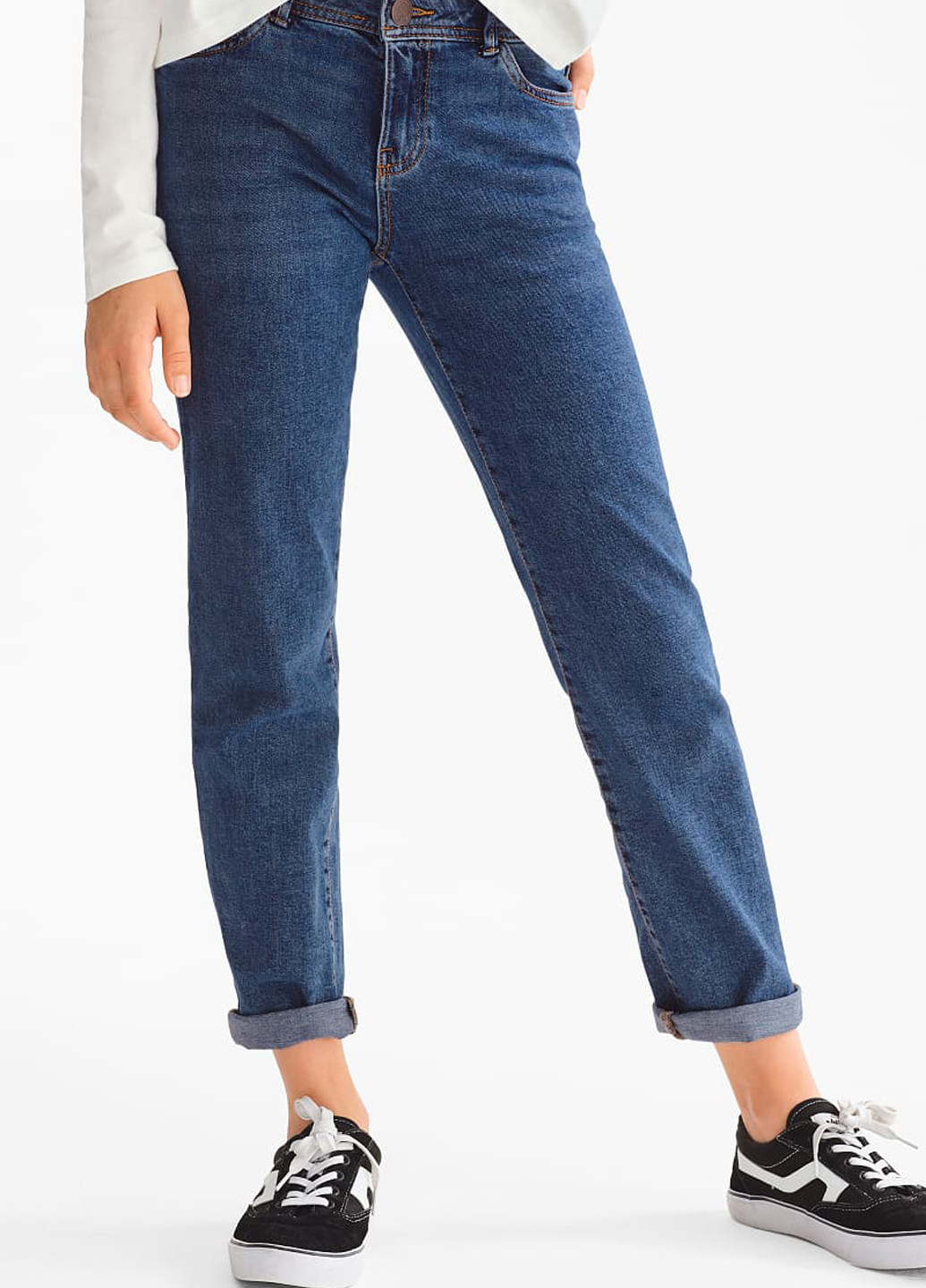 Темно-синие демисезонные слим джинсы C&A