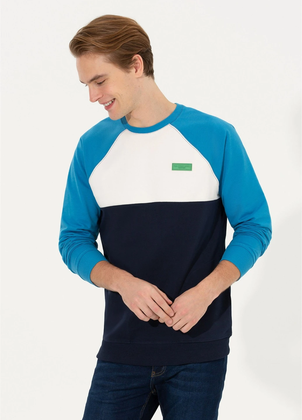 Синий свитшот U.S. Polo Assn. (257039801)