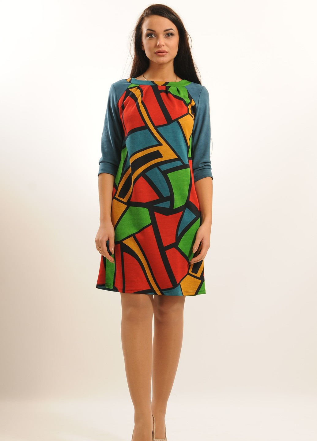 Комбінована кежуал футболка рі марі африка-софт пл 18.2-85 / 16 геометрія Ри Мари однотонна