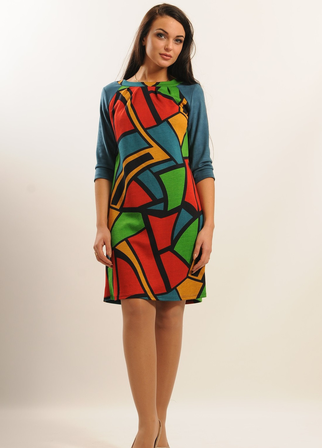 Комбінована кежуал футболка рі марі африка-софт пл 18.2-85 / 16 геометрія Ри Мари однотонна