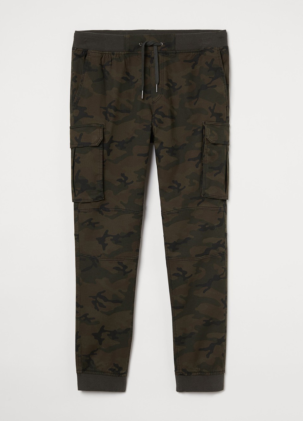 Хаки кэжуал демисезонные карго, зауженные брюки H&M