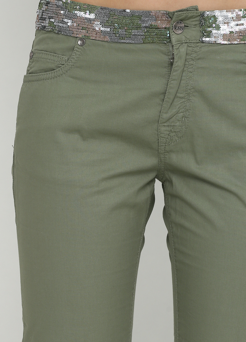 Зеленые кэжуал демисезонные зауженные брюки Liu Jo