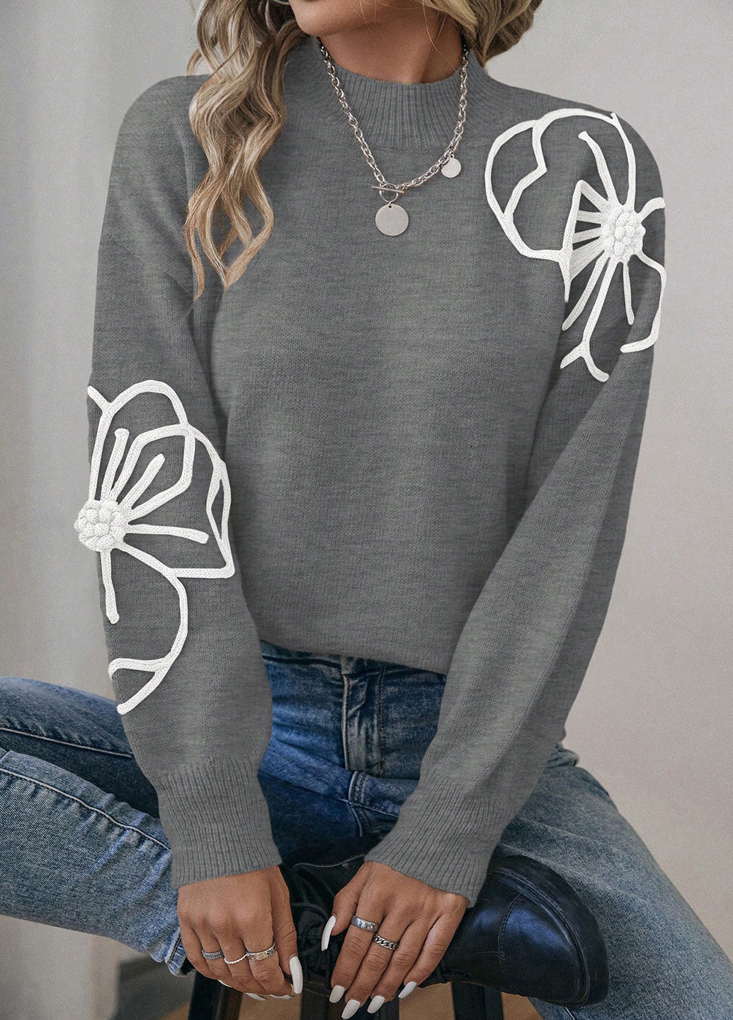 Сірий демісезонний джемпер джемпер SHEIN