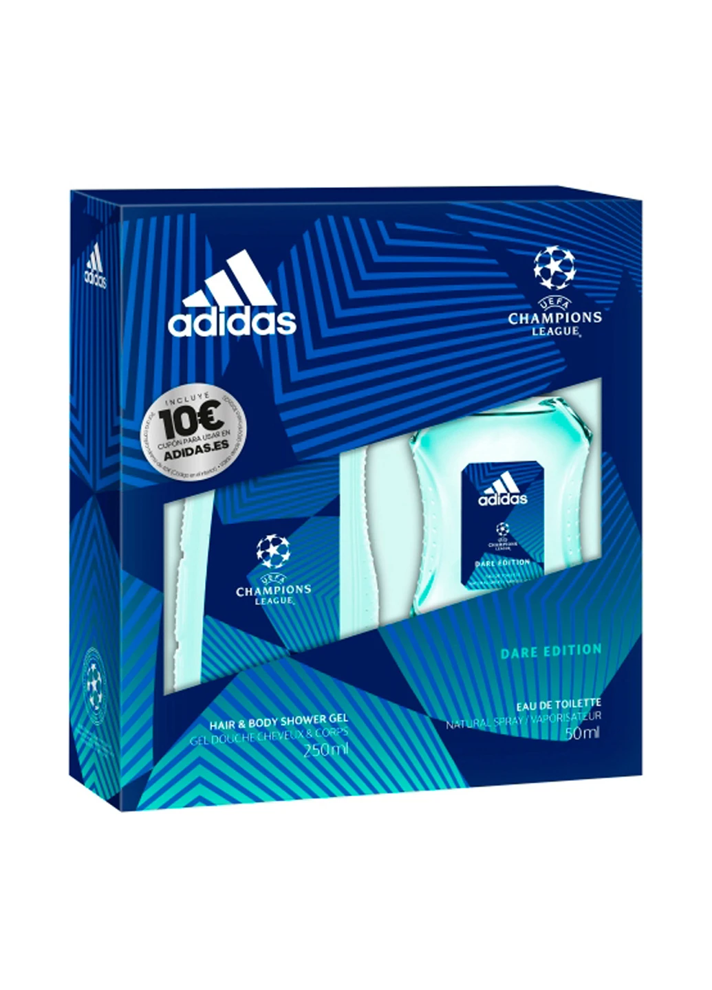 Набор для мужчин UEFA Dare Edition 2 шт. (50 мл+250 мл) adidas (202409152)