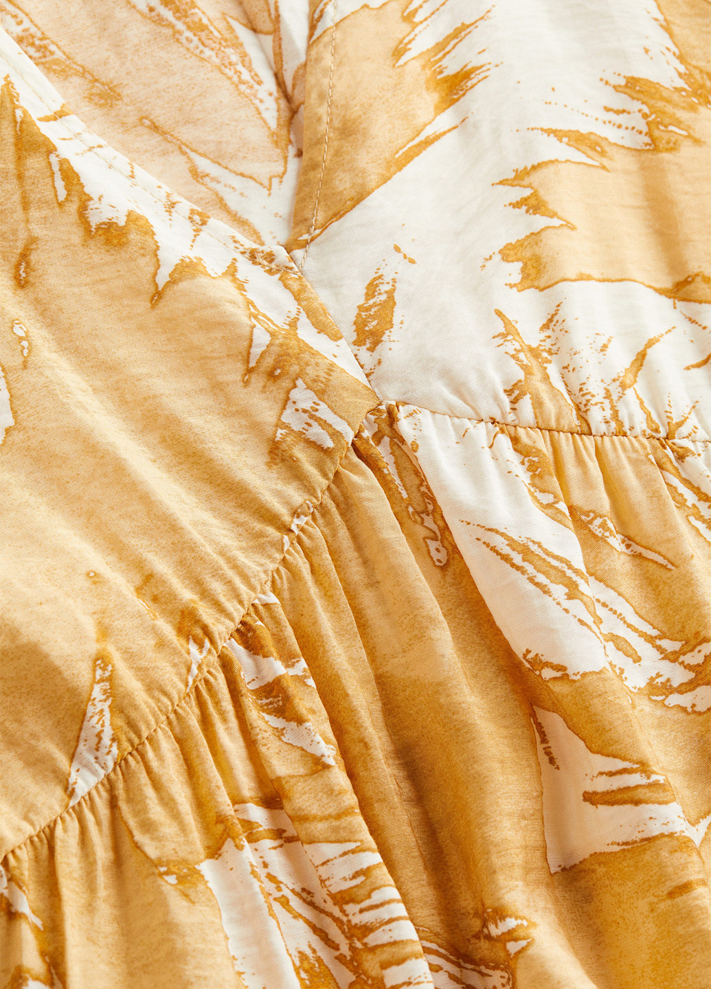 Желтое кэжуал платье H&M с цветочным принтом