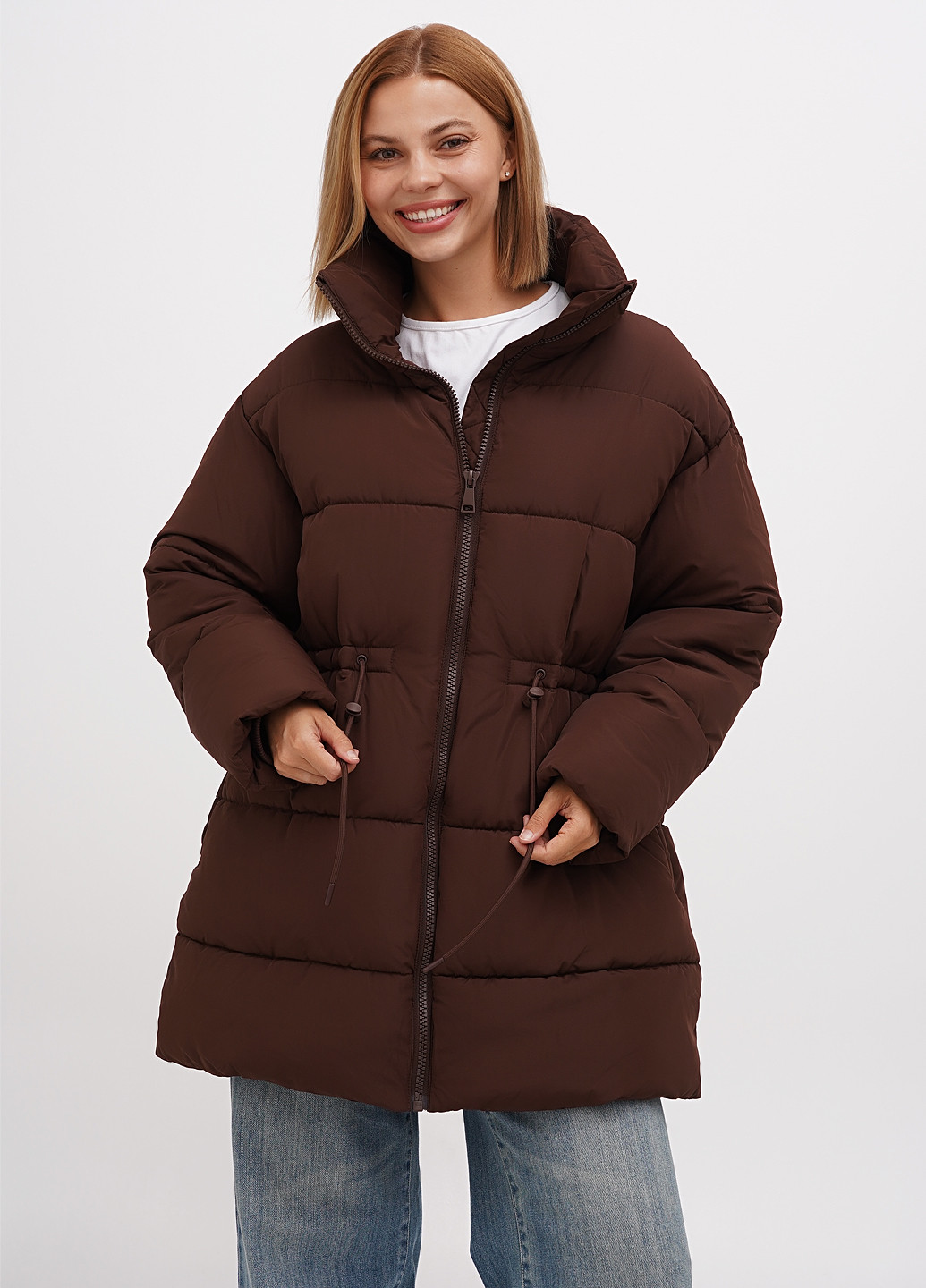 Коричневая демисезонная куртка Monki