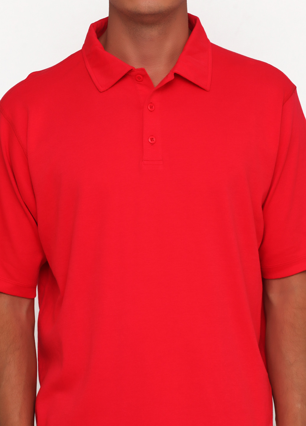 Красная футболка-поло для мужчин No Brand однотонная