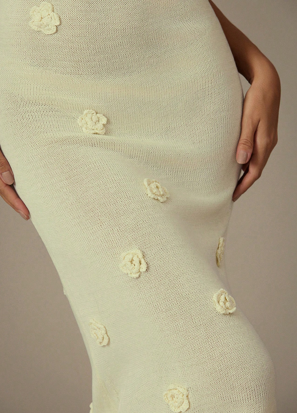 Кремова кежуал сукня сукня-майка, з відкритою спиною SHEIN однотонна