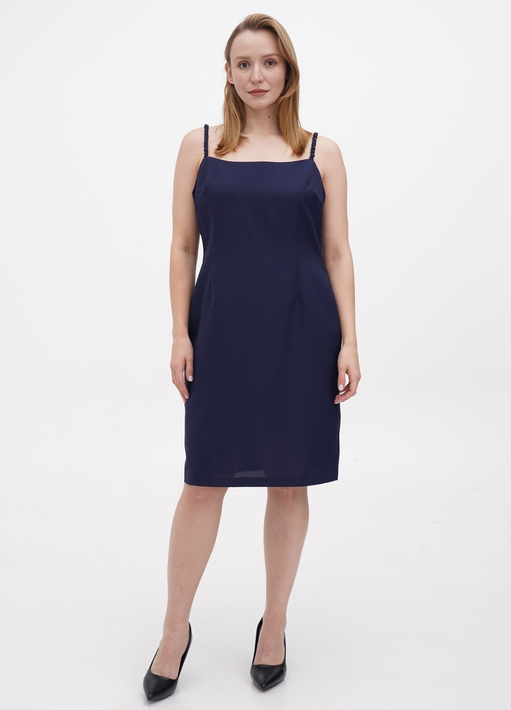 Темно-синее кэжуал платье Rebecca Tatti однотонное