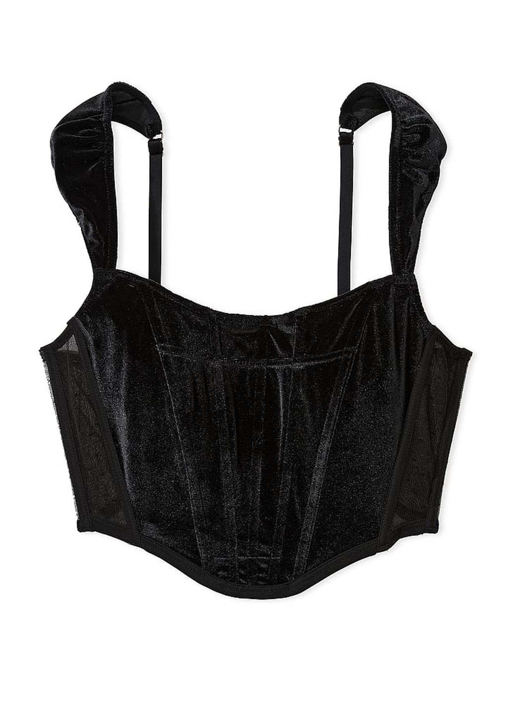 Черный демисезонный комплект (корсет, трусики) Victoria's Secret