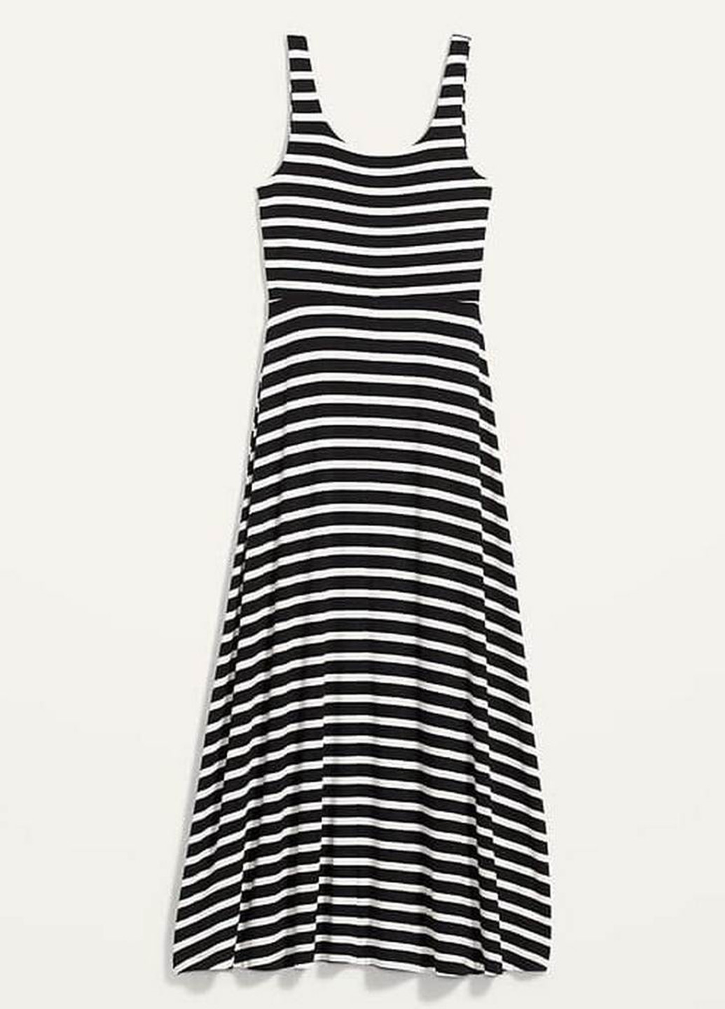 Чорно-білий кежуал сукня кльош, сукня-майка Old Navy в смужку