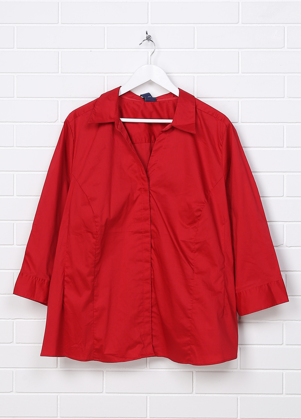 Красная кэжуал рубашка однотонная Basic Editions